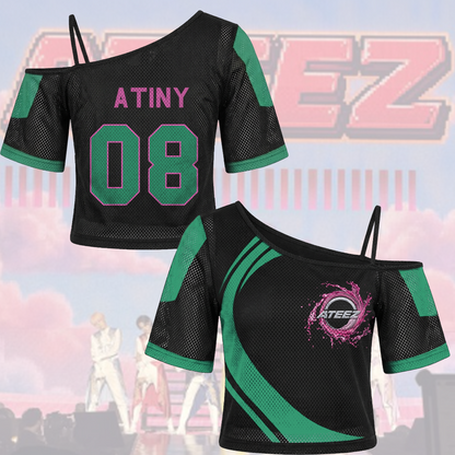 Ateez Golden Hour Part 5 Off Shoulder Mesh Futuristic Concert Outfit Fan Edition