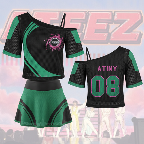 Ateez Golden Hour Part 5 Off Shoulder Mesh Futuristic Concert Outfit Fan Edition