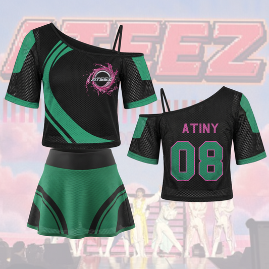 Ateez Golden Hour Part 5 Off Shoulder Mesh Futuristic Concert Outfit Fan Edition