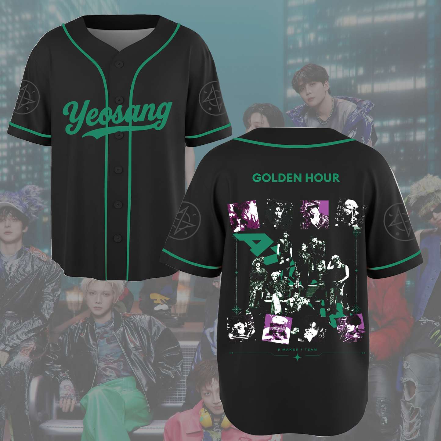 Mean Boys Ateez Golden Hour Part 5 Concert Baseball Jersey Fan Edition