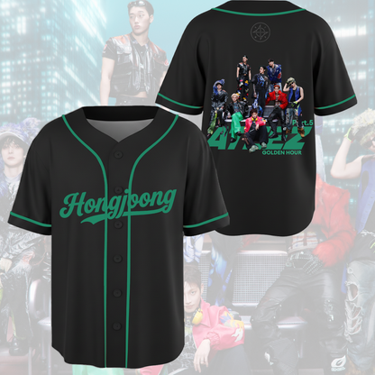 Cypher Ateez Golden Hour Concert  Baseball Jersey Fan Edition