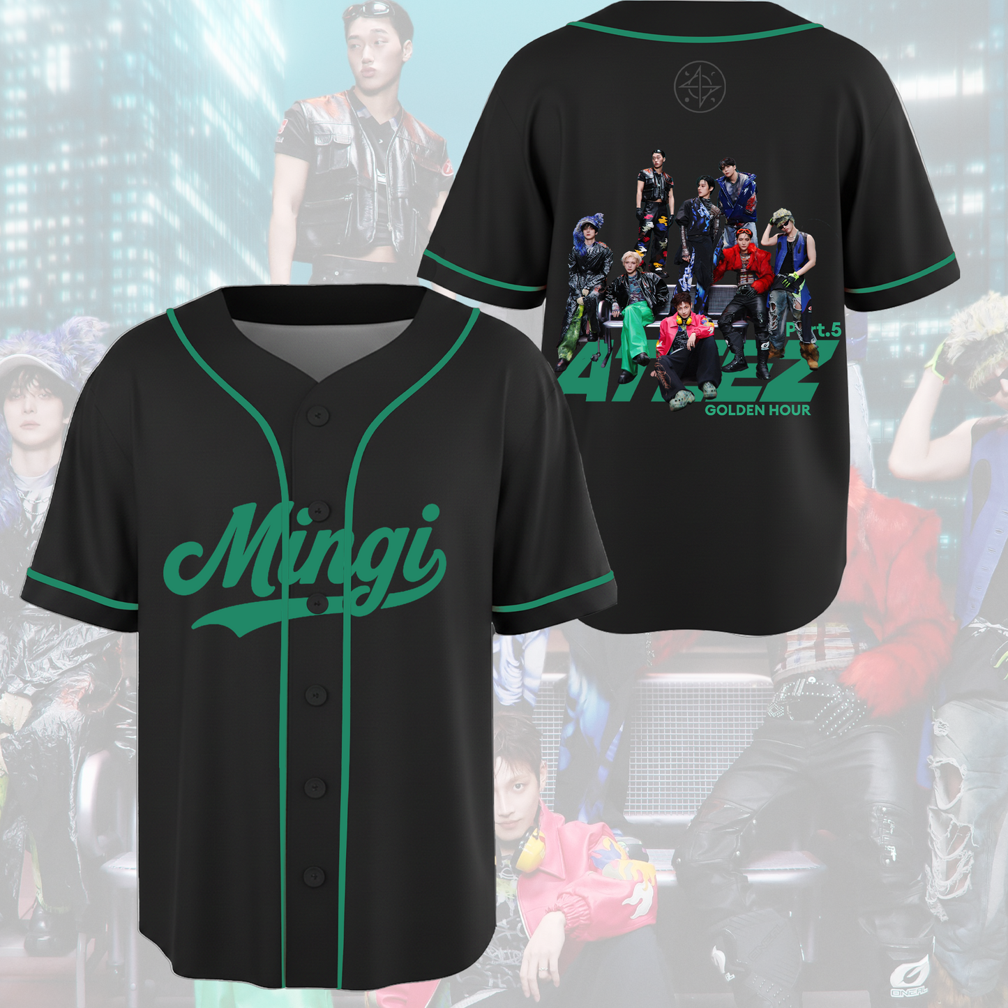 Cypher Ateez Golden Hour Concert  Baseball Jersey Fan Edition