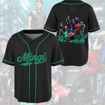Cypher Ateez Golden Hour Concert  Baseball Jersey Fan Edition