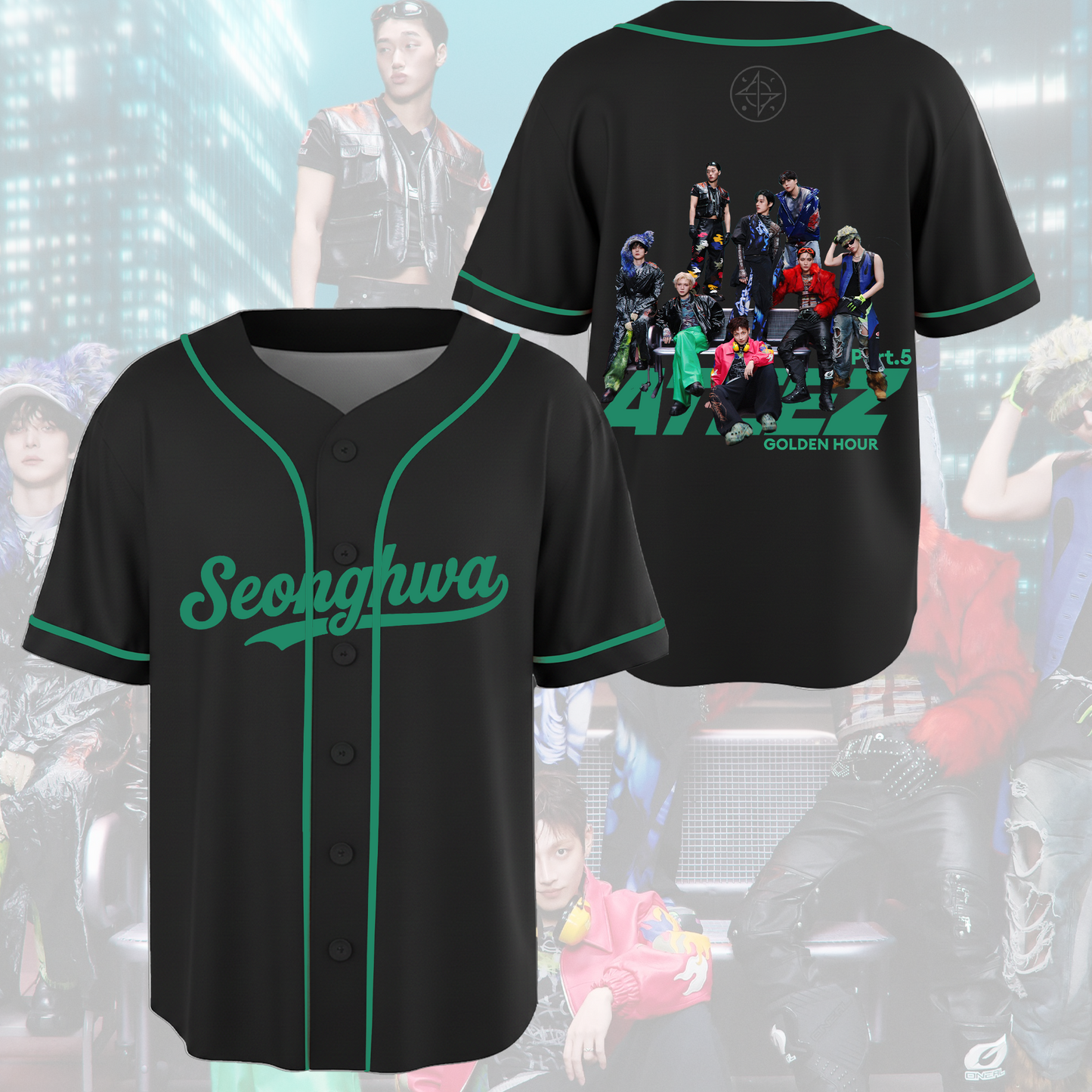 Cypher Ateez Golden Hour Concert  Baseball Jersey Fan Edition