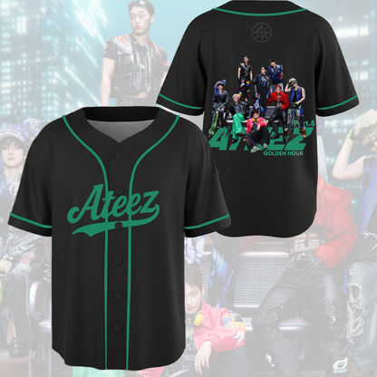 Cypher Ateez Golden Hour Concert  Baseball Jersey Fan Edition