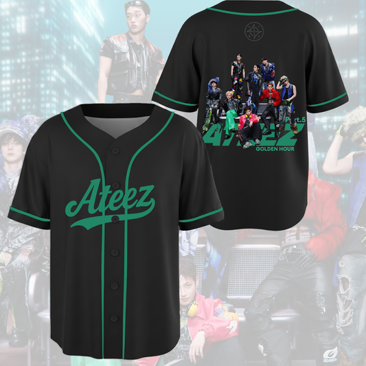Cypher Ateez Golden Hour Concert  Baseball Jersey Fan Edition