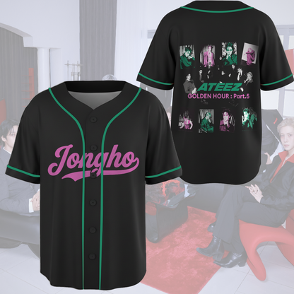 Ateez Golden Hour Part 5 Album Concept Concert Baseball Jersey Fan Edition