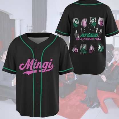 Ateez Golden Hour Part 5 Album Concept Concert Baseball Jersey Fan Edition