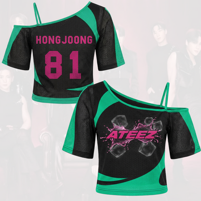 Ateez Golden Hour Part 5 Off Shoulder Mesh Sirencore Concert Outfit Fan Edition