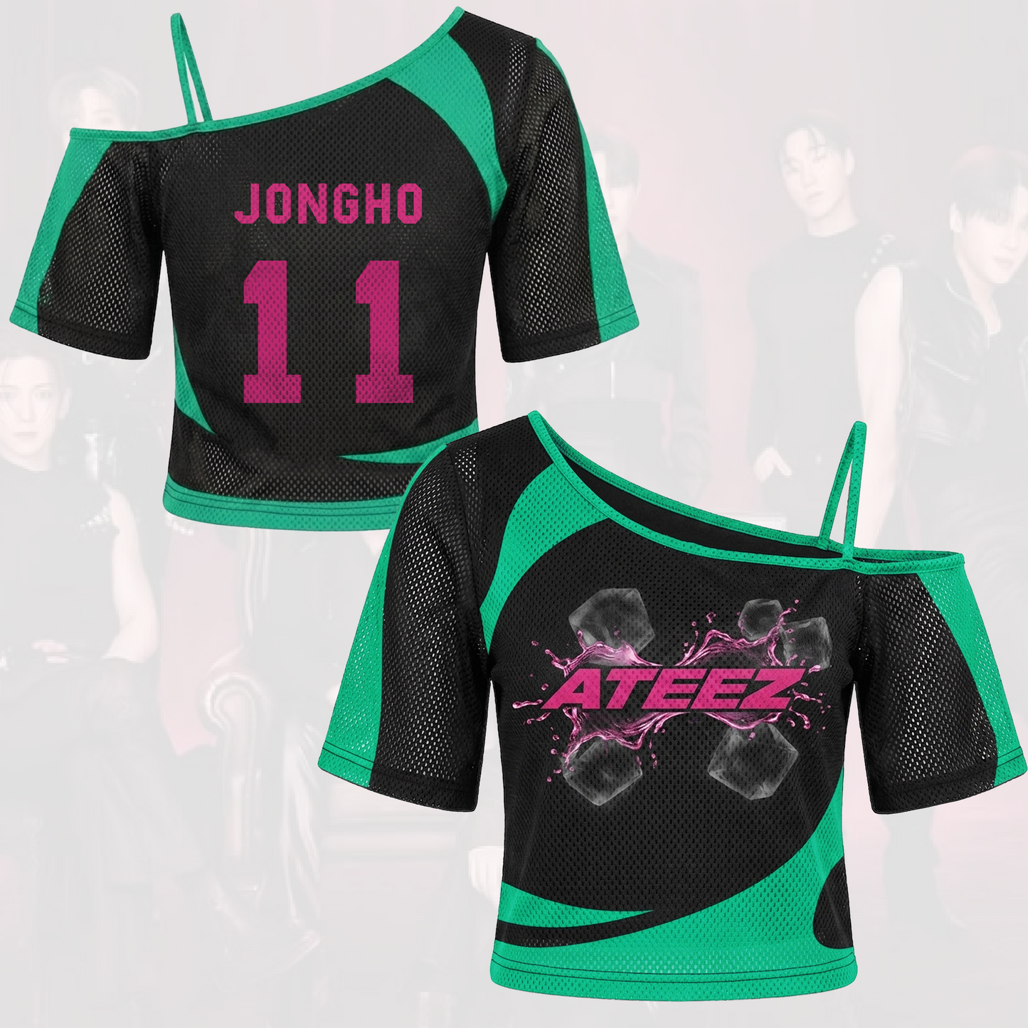 Ateez Golden Hour Part 5 Off Shoulder Mesh Sirencore Concert Outfit Fan Edition