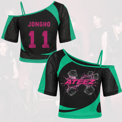 Ateez Golden Hour Part 5 Off Shoulder Mesh Sirencore Concert Outfit Fan Edition