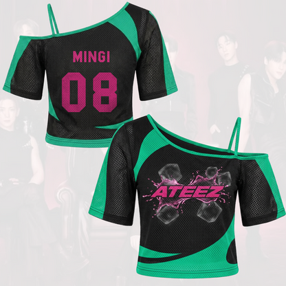 Ateez Golden Hour Part 5 Off Shoulder Mesh Sirencore Concert Outfit Fan Edition