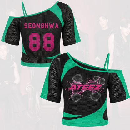 Ateez Golden Hour Part 5 Off Shoulder Mesh Sirencore Concert Outfit Fan Edition