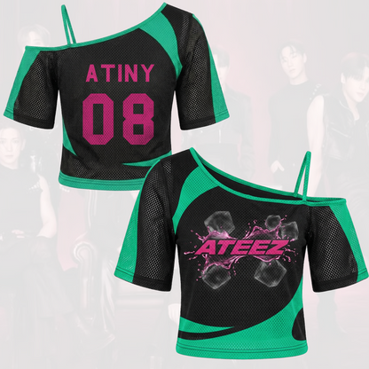 Ateez Golden Hour Part 5 Off Shoulder Mesh Sirencore Concert Outfit Fan Edition