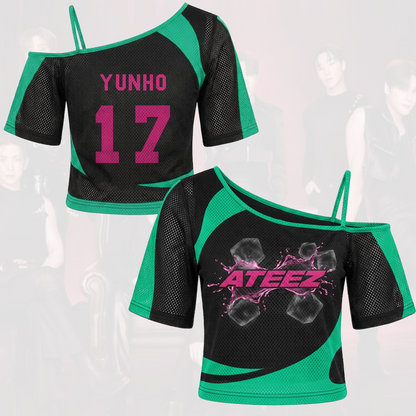 Ateez Golden Hour Part 5 Off Shoulder Mesh Sirencore Concert Outfit Fan Edition