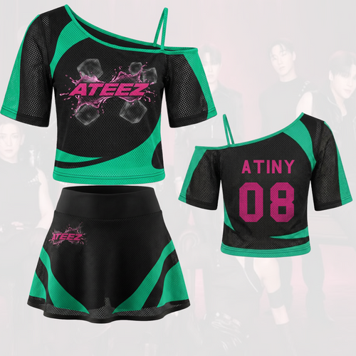 Ateez Golden Hour Part 5 Off Shoulder Mesh Sirencore Concert Outfit Fan Edition