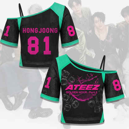 Ateez Golden Hour Part 5  Off Shoulder Mesh Gift For Fans