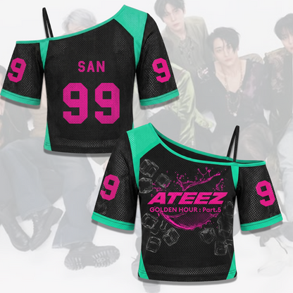 Ateez Golden Hour Part 5  Off Shoulder Mesh Gift For Fans