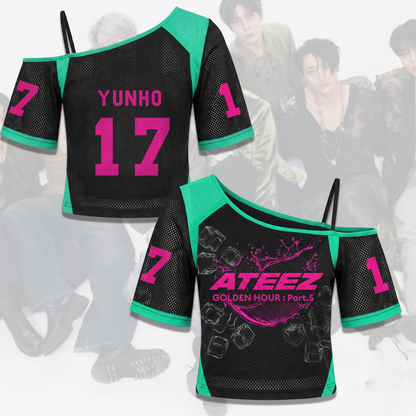 Ateez Golden Hour Part 5  Off Shoulder Mesh Gift For Fans