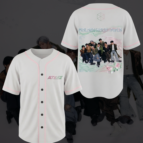 Ateez Golden Hour Concert  Baseball Jersey Gift For Fans