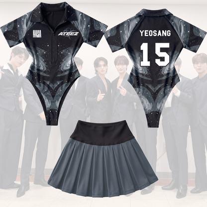 Ateez Nasa Single Golden Hour Album Full Jersey Bodysuit Set Fan Edition