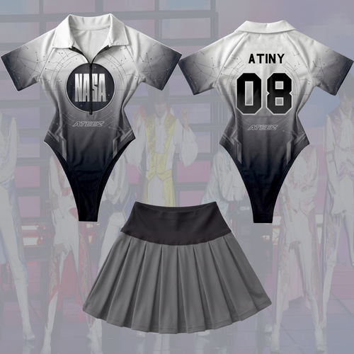 Ateez NASA Golden Hour Full Jersey Bodysuit Set Gift For Fans