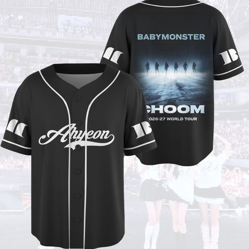 Babymonster Choom World Tour Baseball Jersey Fan Edition