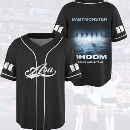 Babymonster Choom World Tour Baseball Jersey Fan Edition