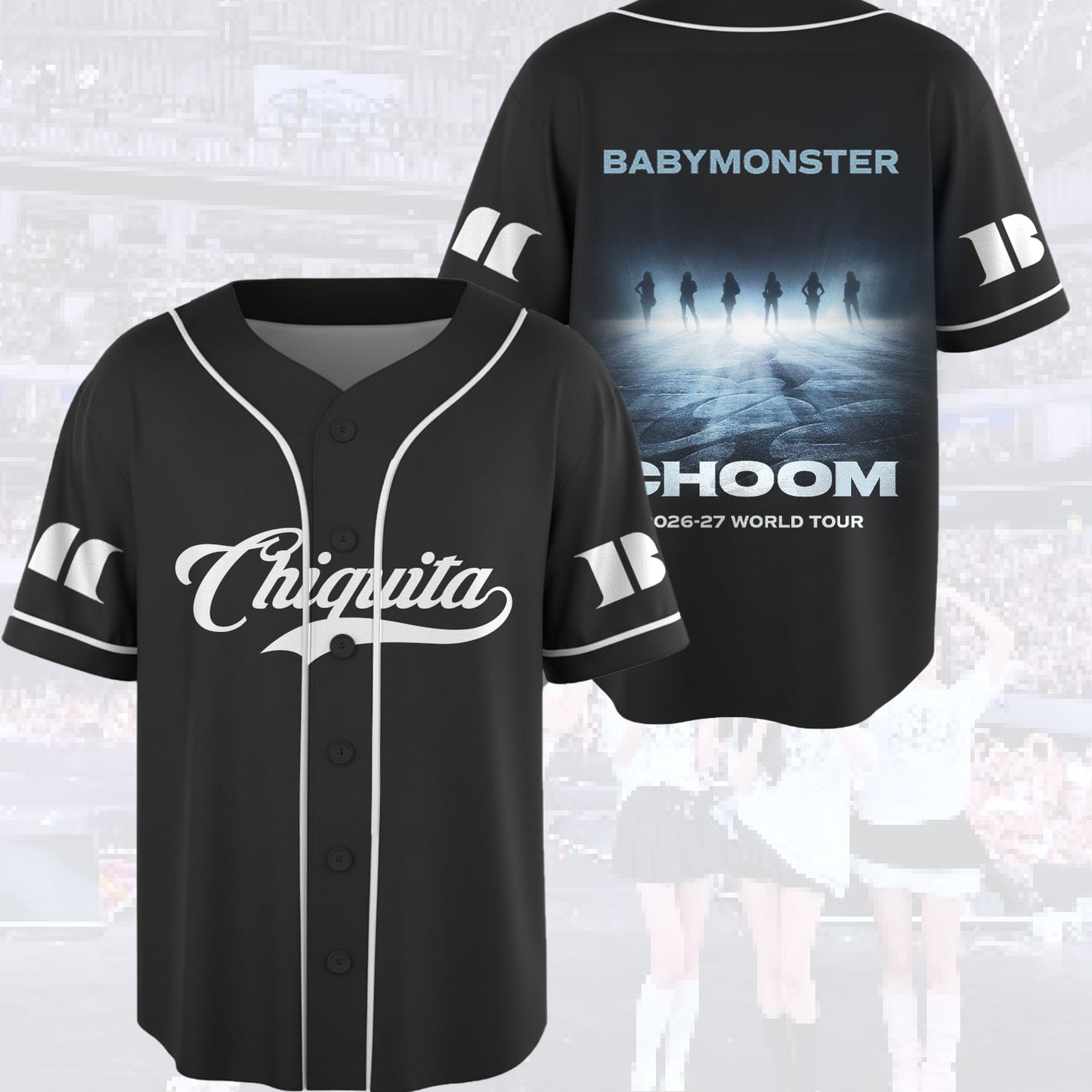 Babymonster Choom World Tour Baseball Jersey Fan Edition