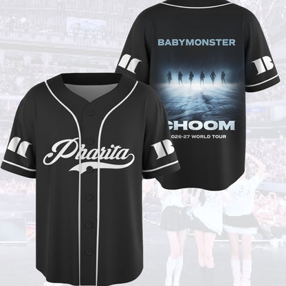 Babymonster Choom World Tour Baseball Jersey Fan Edition