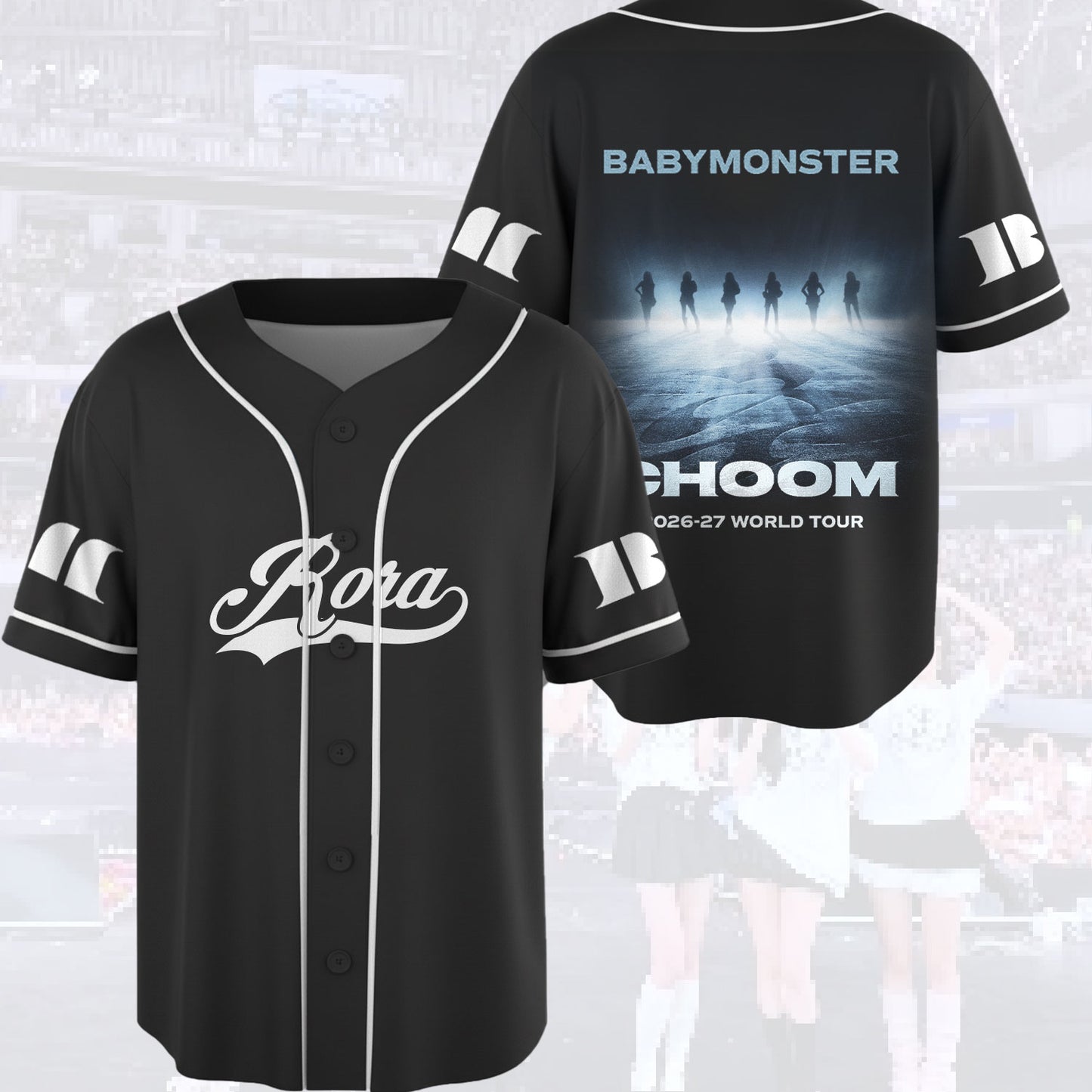 Babymonster Choom World Tour Baseball Jersey Fan Edition