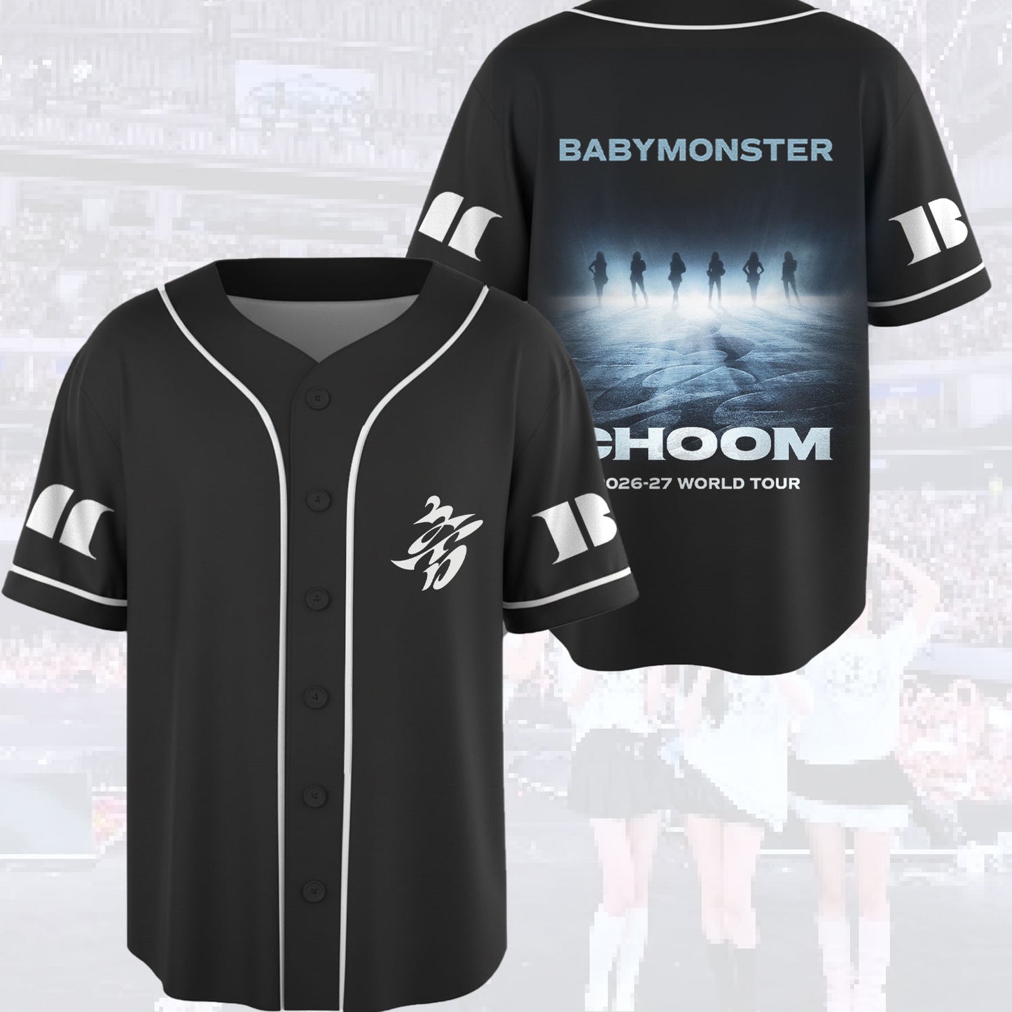 Babymonster Choom World Tour Baseball Jersey Fan Edition
