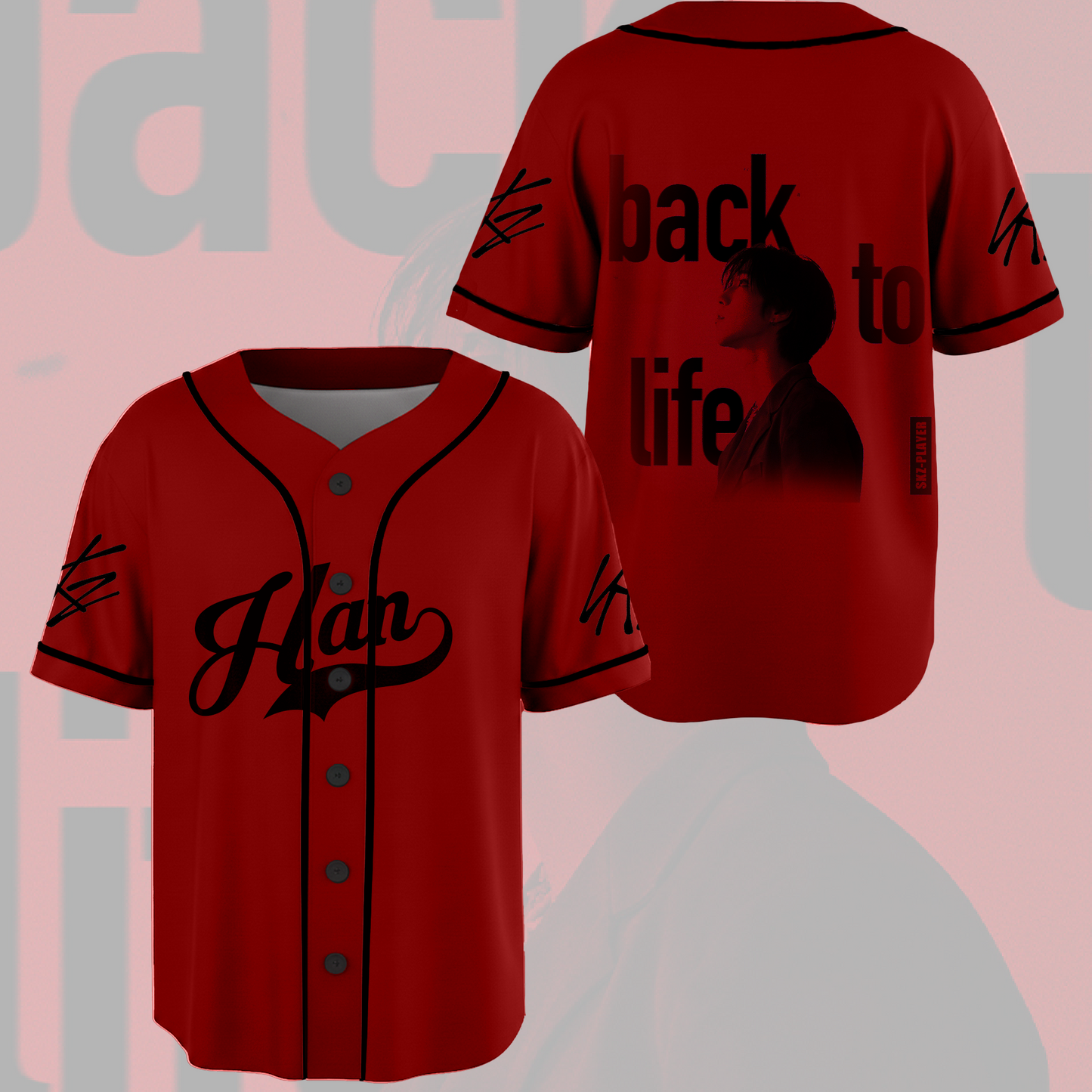 Orange Era Stray Kids Han Back To Life Baseball Jersey Gift For Fans