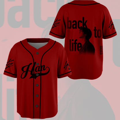 Orange Era Stray Kids Han Back To Life Baseball Jersey Gift For Fans