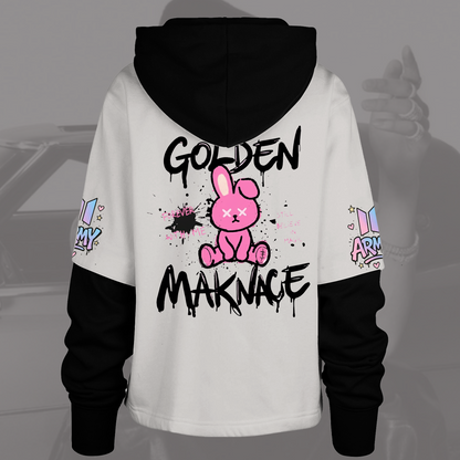 WAVESTEEᵀᴹ BTS Jungkook Bunny Streetwear Shortstop Hoodie