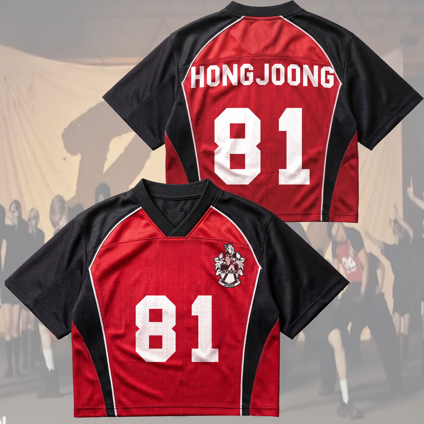 ATEEZ BAD US TV Performance Mixed Mesh Jersey Kpop Merch Gift For Fans