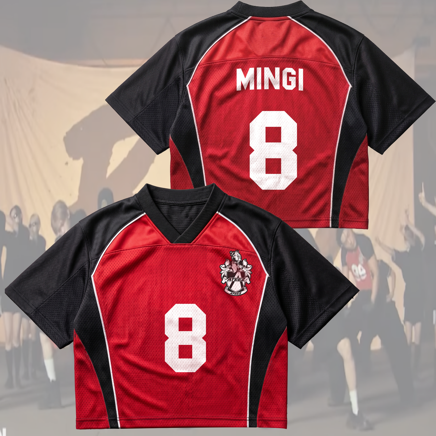 ATEEZ BAD US TV Performance Mixed Mesh Jersey Kpop Merch Gift For Fans