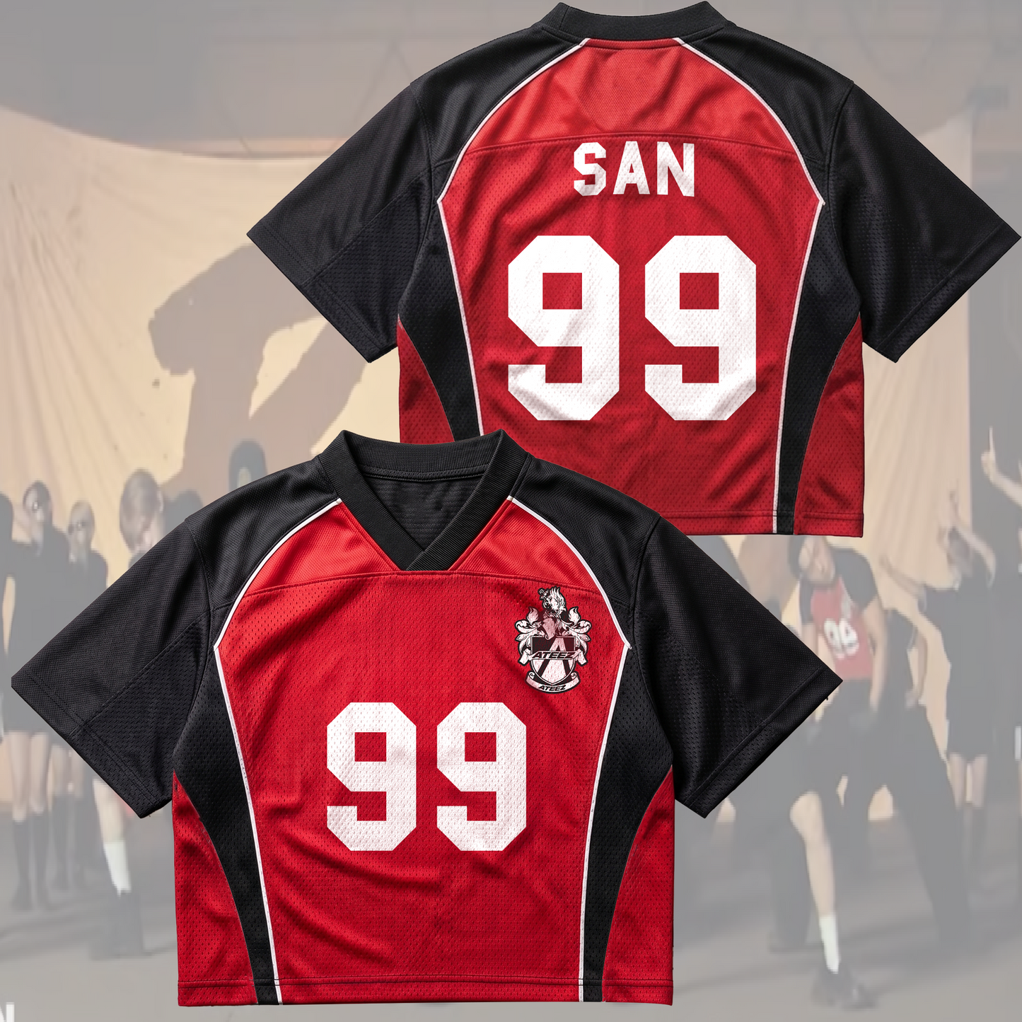 ATEEZ BAD US TV Performance Mixed Mesh Jersey Kpop Merch Gift For Fans