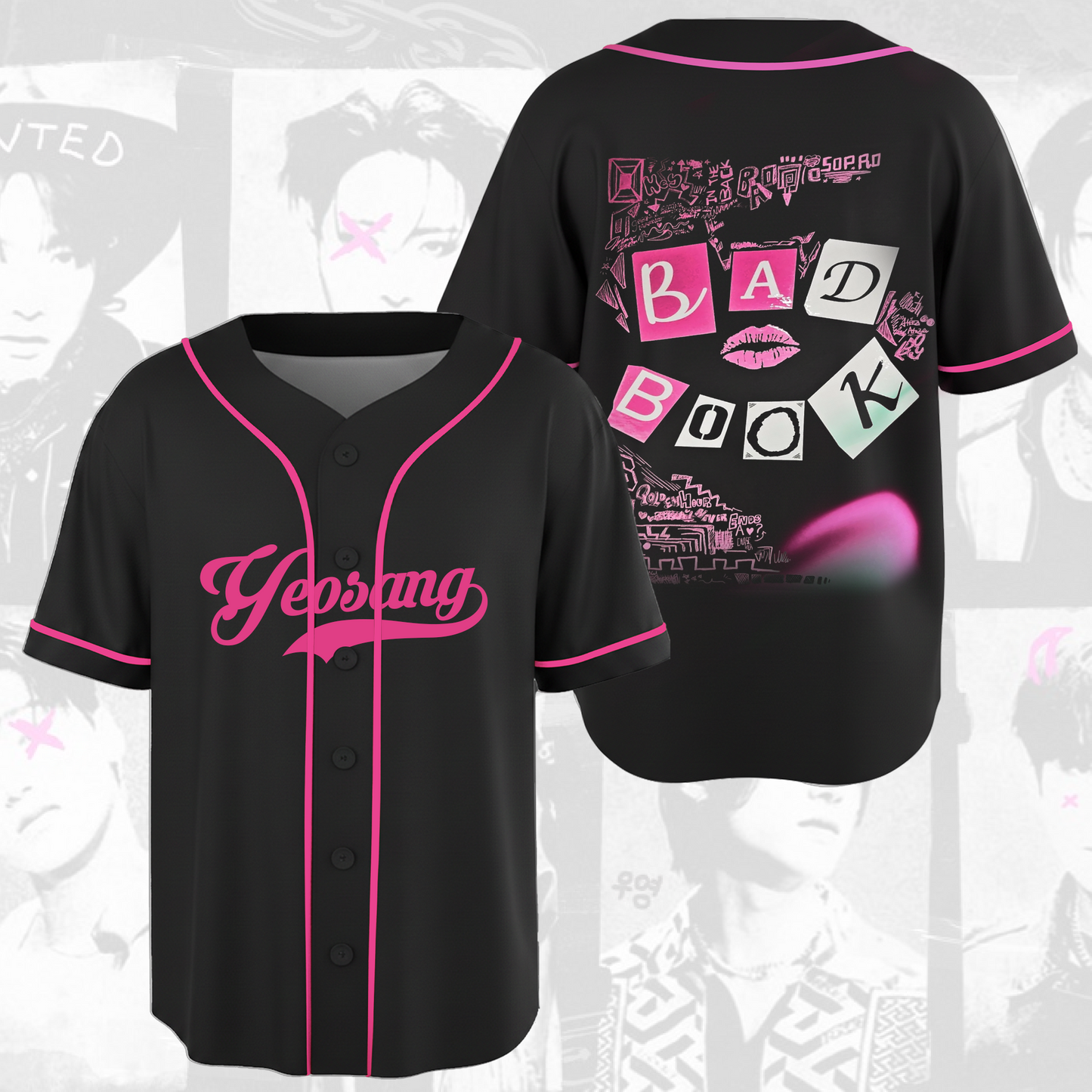 ATEEZ Golden Hour Part 5 Bad Book Kiss Baseball Jersey Fan Edition