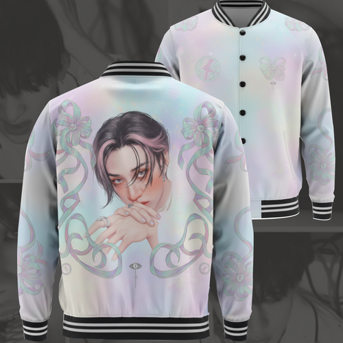 WAVESTEEᵀᴹ Coquette Bow  Baseball Jacket Stray Kids Bang Chan Felix Huynjin