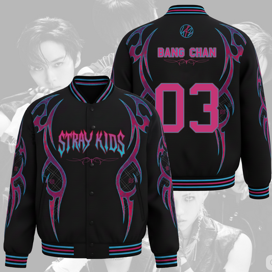 WAVESTEEᵀᴹ Stray Kids SKZ It Tape DO IT Baseball Jacket