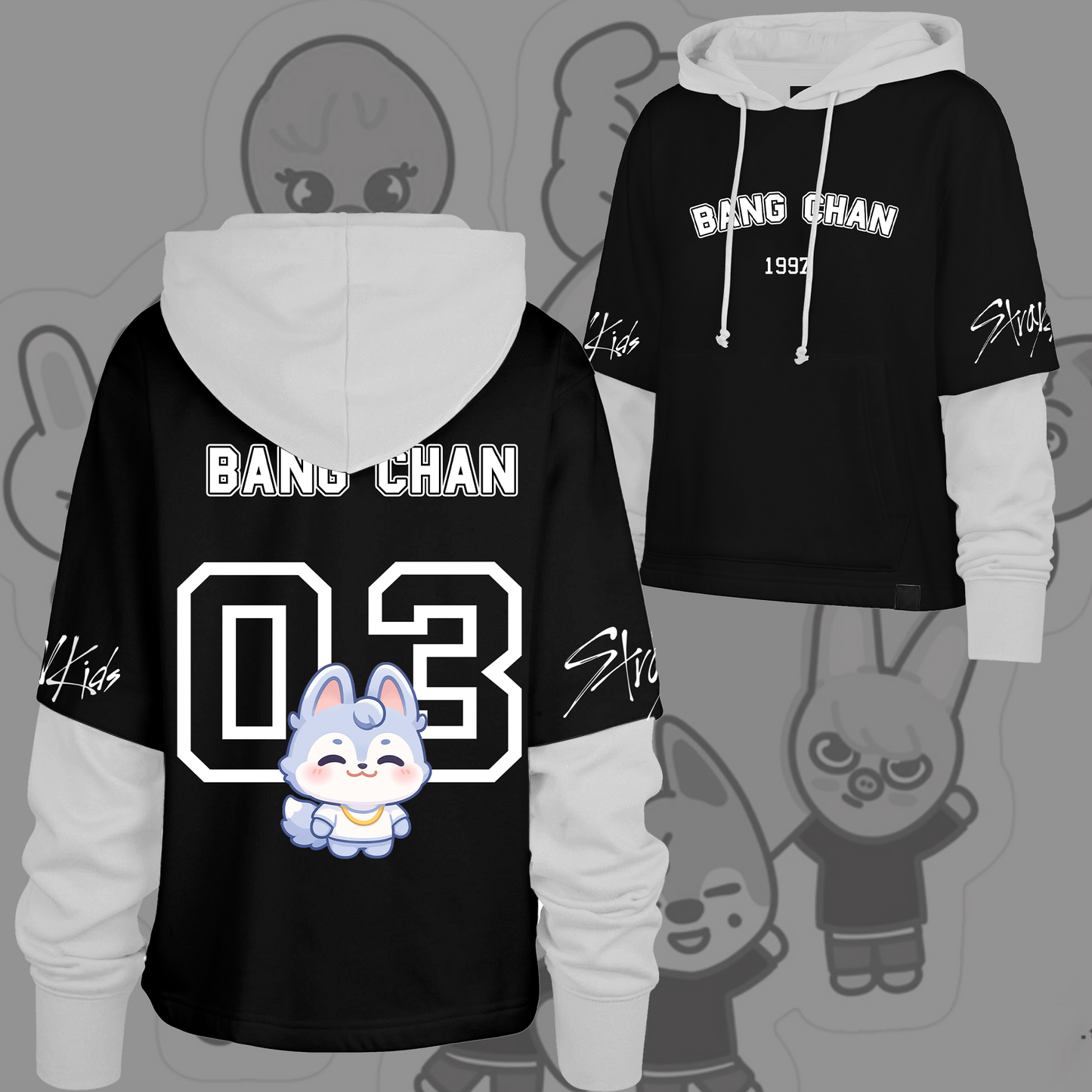 WAVESTEEᵀᴹ Skzoo Stray Kid limited Shortstop Hoodie