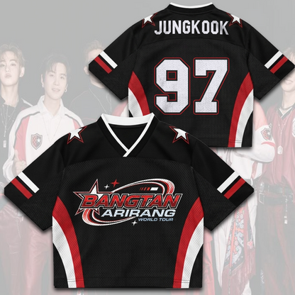 Sporty Bangtan Boys Arirang World Tour BTS Mixed Mesh Jersey Gift For Army