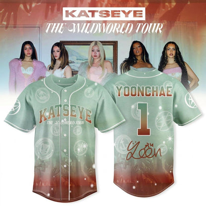 Katseye WILDWORLD Tour 2026 Baseball Jersey, K-Pop Fan Concert Outfit