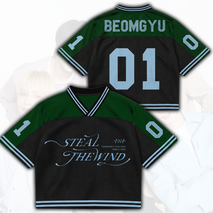 Sporty TXT Steal The Wind Concert Mixed Mesh Jersey Gift For Fans