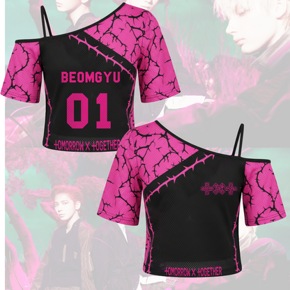 Thorn Chic TXT 8th Album Thorn Style Off Shoulder Mesh Gift For Fans