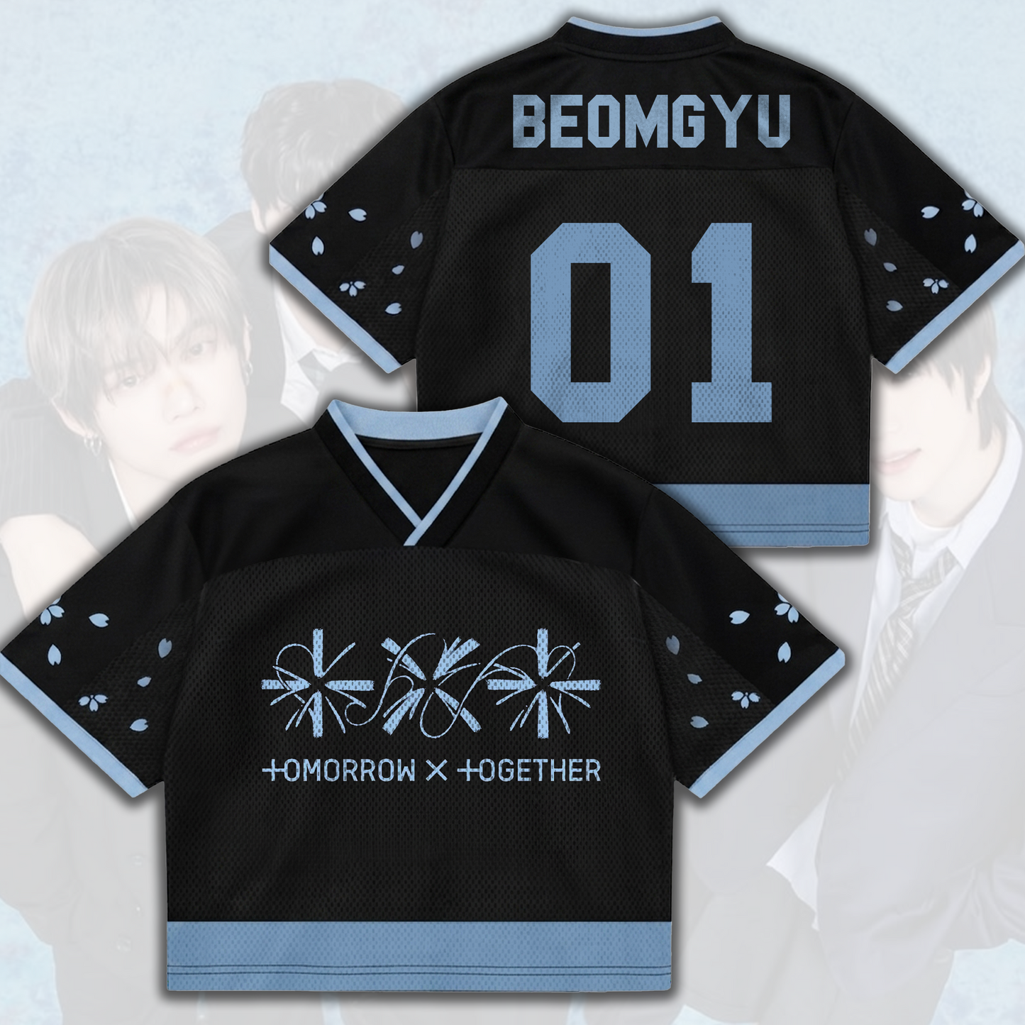 TXT Setsuna Hanabi Mixed Mesh Jersey Fan Edition