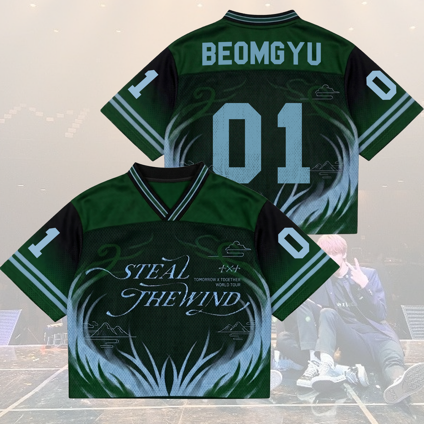 Epic TXT Steal The Wind World Tour Mixed Mesh Jersey Gift For Fans