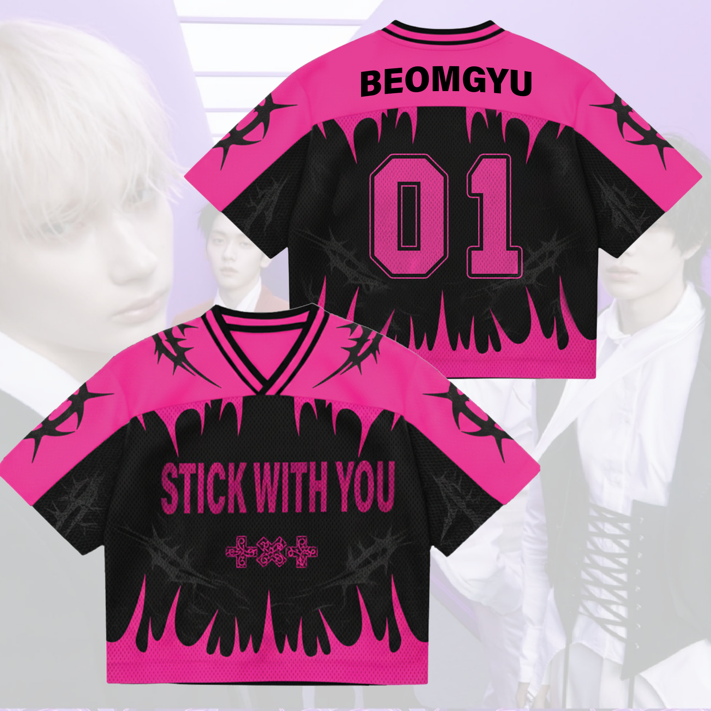 Stick With You TXT Mixed Mesh Jersey Gift For Fans