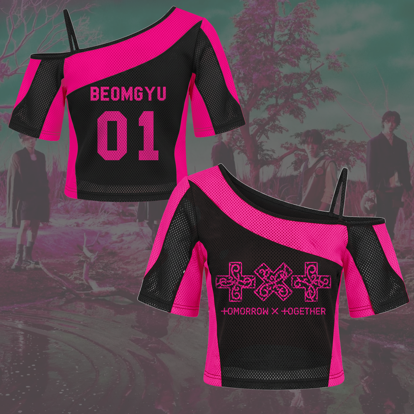 TXT 8th Album Tennis Style Off Shoulder Mesh Gift For MOA